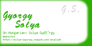 gyorgy solya business card